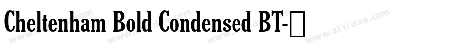 Cheltenham Bold Condensed BT字体转换